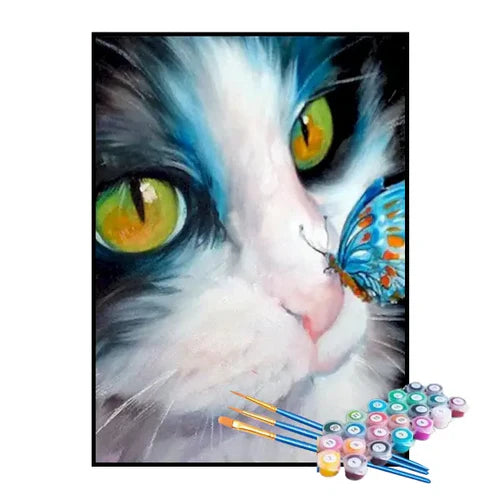 Kit de Pintura Numerada - Frajola e a Borboleta