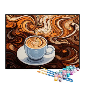 Kit de Pintura Numerada - Os Sabores do Café