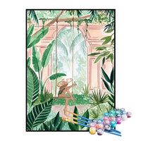 Kit de Pintura Numerada - Menina no Balanço das Plantas