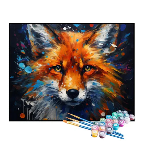 Kit de Pintura Numerada - Raposa Inteligente