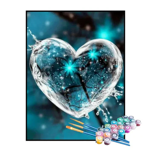 Kit de Pintura Numerada - Coração de Gelo