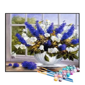 Kit de Pintura Numerada - Lavanda e Copo-de-Leite