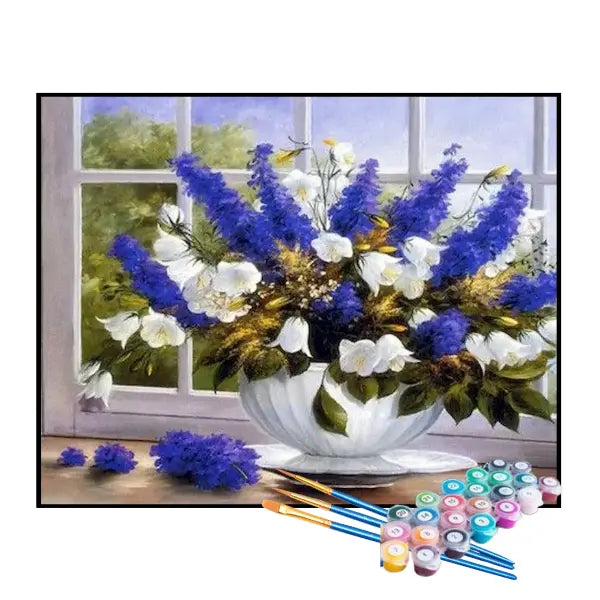 Kit de Pintura Numerada - Lavanda e Copo-de-Leite