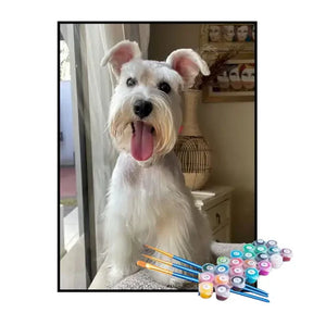 Kit de Pintura Numerada - Cachorro Feliz