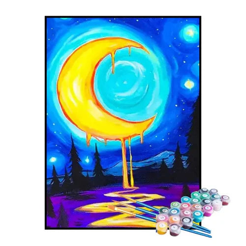 Kit de Pintura Numerada - Caminho até a Lua