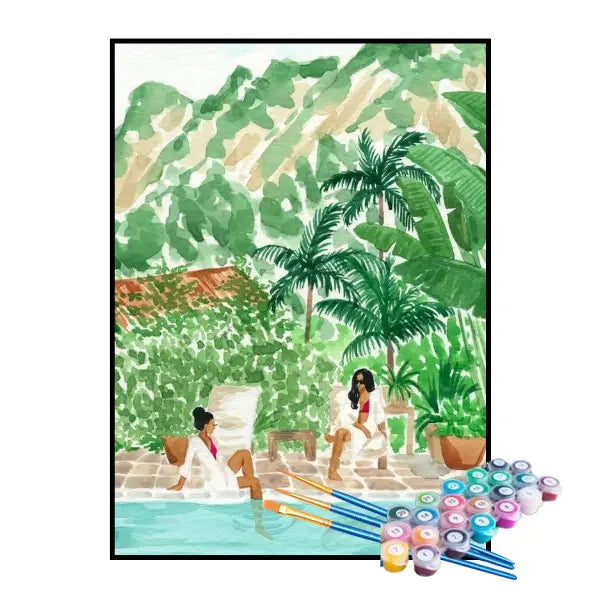 Kit de Pintura Numerada - Amigas no Resort