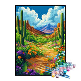Kit de Pintura Numerada - Deserto na Primavera