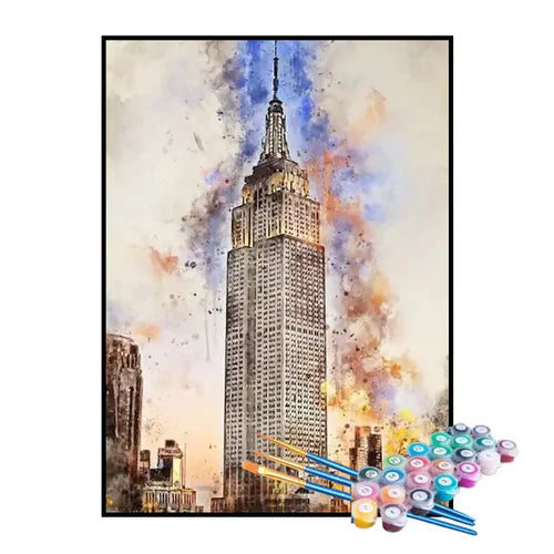Kit de Pintura Numerada - Empire State Building em Manhattan