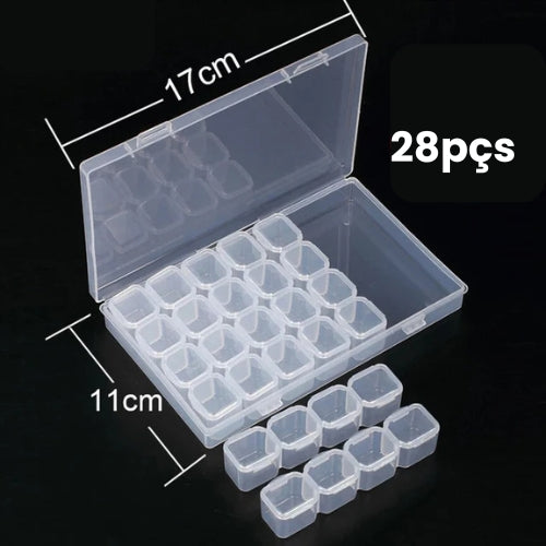 Caixa organizadora de diamantes - 28 peças