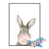 Kit de Pintura Numerada - Coelhinho Cinza com Chiclete