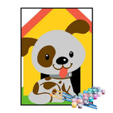 Kit de Pintura Numerada - Filhote de Cachorro