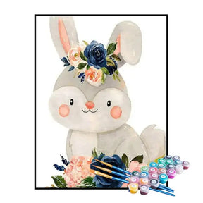 Kit de Pintura Numerada - Coelhinho Cinza