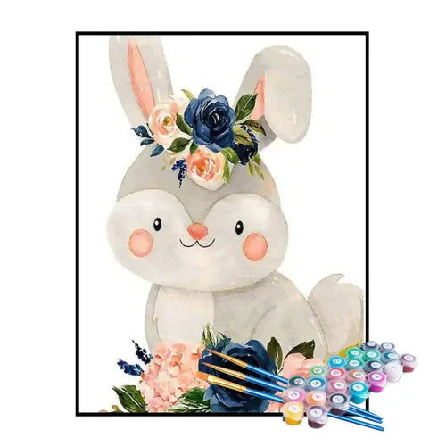 Kit de Pintura Numerada - Coelhinho Cinza