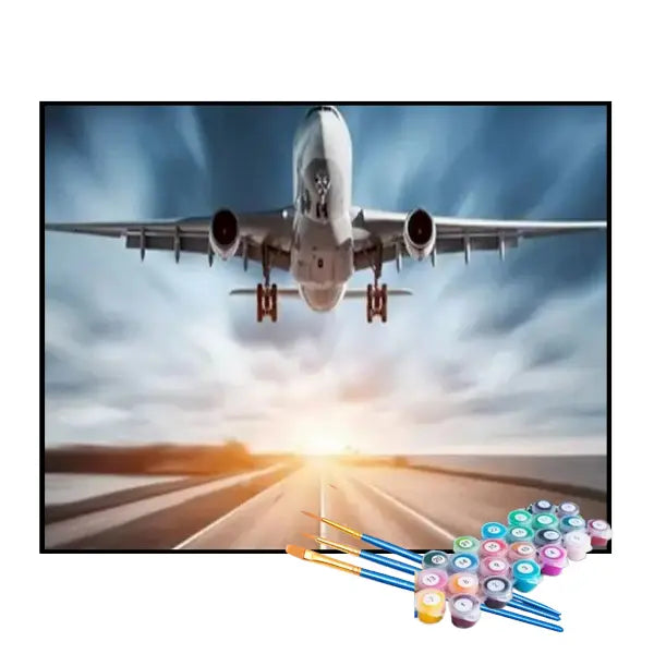 Kit de Pintura Numerada - Viagem de Avião