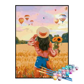 Kit de Pintura Numerada - Menina no Campo