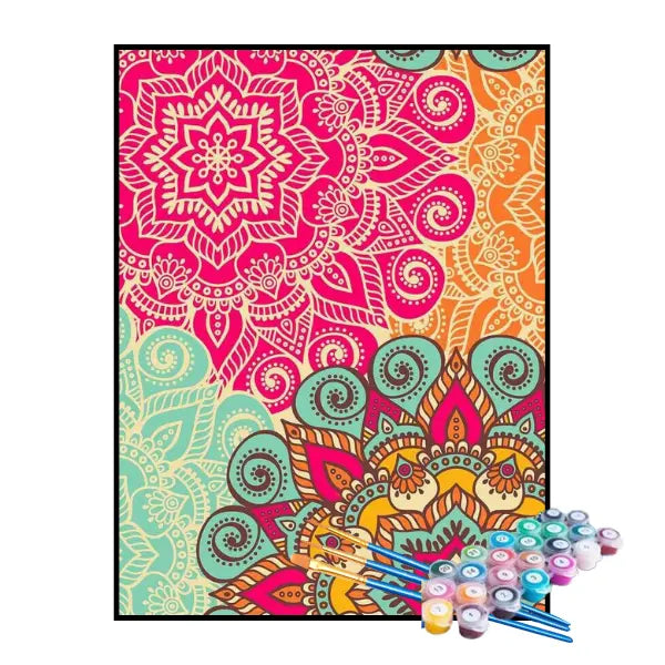 Kit de Pintura Numerada - Mandalas em Movimento