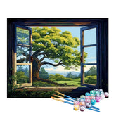 Kit de Pintura Numerada - A Vista Através da Janela