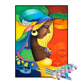 Kit de Pintura Numerada - Mulher Africana