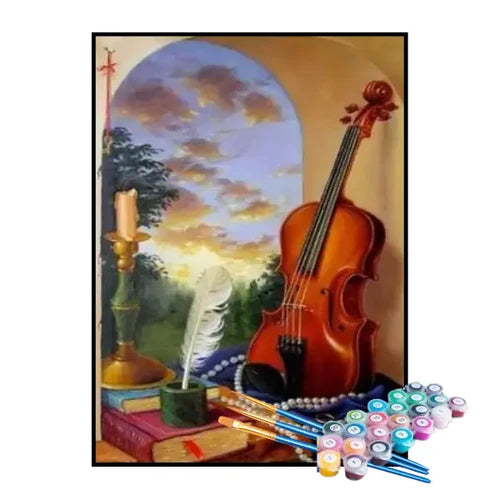 Kit de Pintura Numerada - Música ao Entardecer