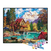 Kit de Pintura Numerada - Casa da Montanha