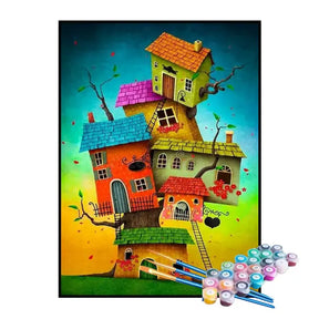 Kit de Pintura Numerada - Casas Desconstruídas