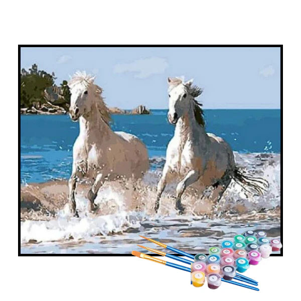 Kit de Pintura Numerada - Cavalo na Água