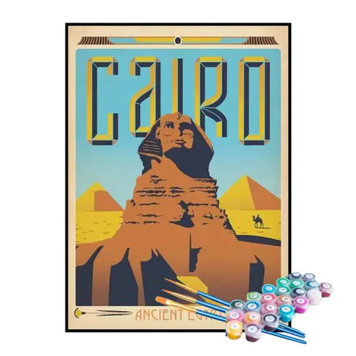 Kit de Pintura Numerada - Cairo, Egito