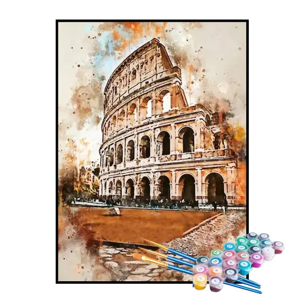 Kit de Pintura Numerada - Pintura do Coliseu