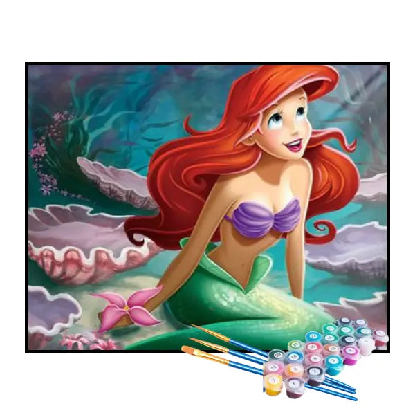 Kit de Pintura Numerada - A Pequena Sereia