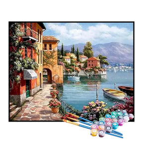 Kit de Pintura Numerada - Pequeno Vilarejo Tranquilo