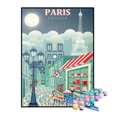 Kit de Pintura Numerada - Mapa de Paris