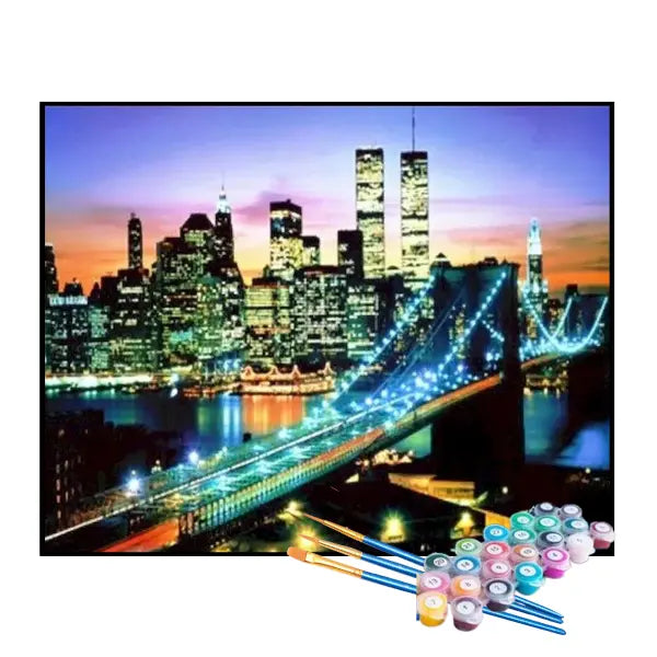 Kit de Pintura Numerada - Ponte do Brooklyn