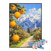 Kit de Pintura Numerada - Plantação de Laranjas