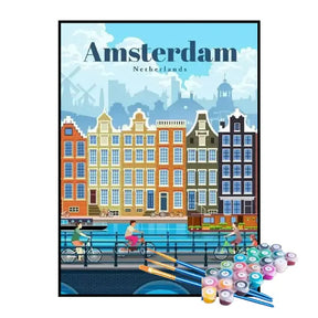 Kit de Pintura Numerada - Amsterdã
