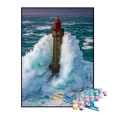 Kit de Pintura Numerada - Ondas no Farol