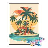Kit de Pintura Numerada - Ilha dos Coqueiros