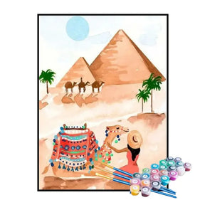 Kit de Pintura Numerada - Egito e as Pirâmides