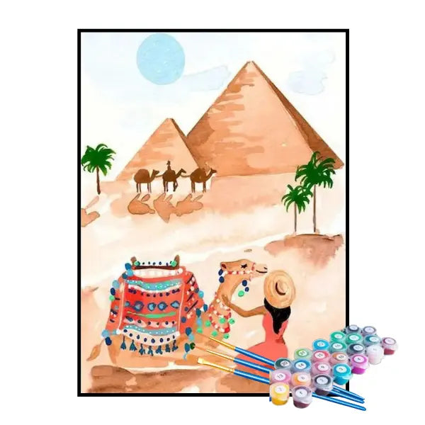 Kit de Pintura Numerada - Egito e as Pirâmides