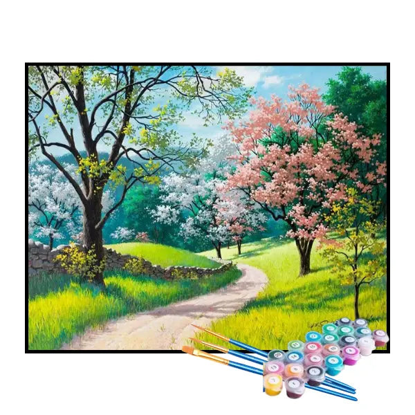 Kit de Pintura Numerada - Jardim na Primavera