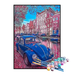 Kit de Pintura Numerada - O Fusca Azul