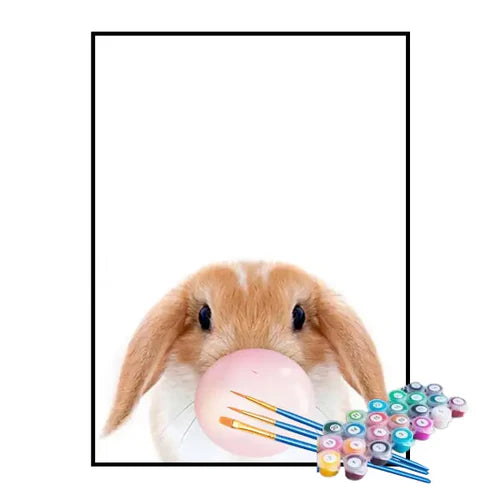 Kit de Pintura Numerada - Coelhinho com Chiclete