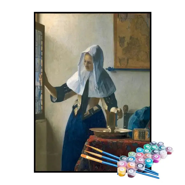 Kit de Pintura Numerada - Jovem com uma jarra de água, Jan Vermeer