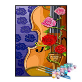 Kit de Pintura Numerada - Violino de Rosas