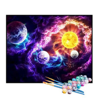 Kit de Pintura Numerada - Vista dos Planetas