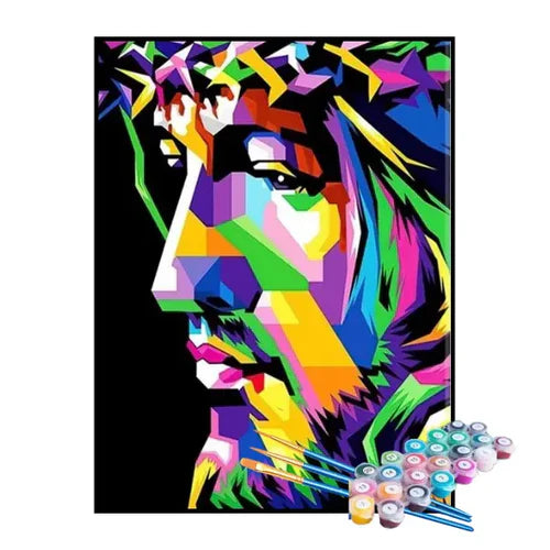 Kit de Pintura Numerada - Jesus Abstrato