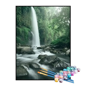 Kit de Pintura Numerada - Cachoeira no Riacho