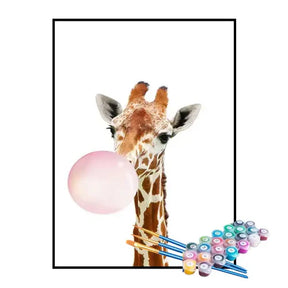 Kit de Pintura Numerada - Girafinha com Chiclete