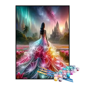 Kit de Pintura Numerada - O Vestido Mágico dos Sonhos
