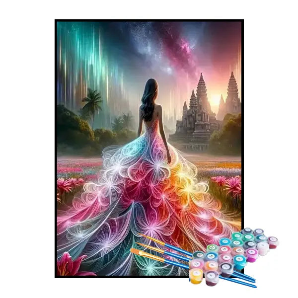 Kit de Pintura Numerada - O Vestido Mágico dos Sonhos