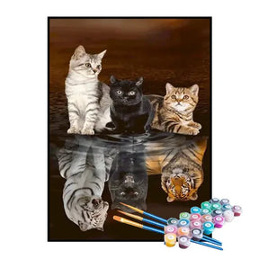 Kit de Pintura Numerada - Os Três Gatos